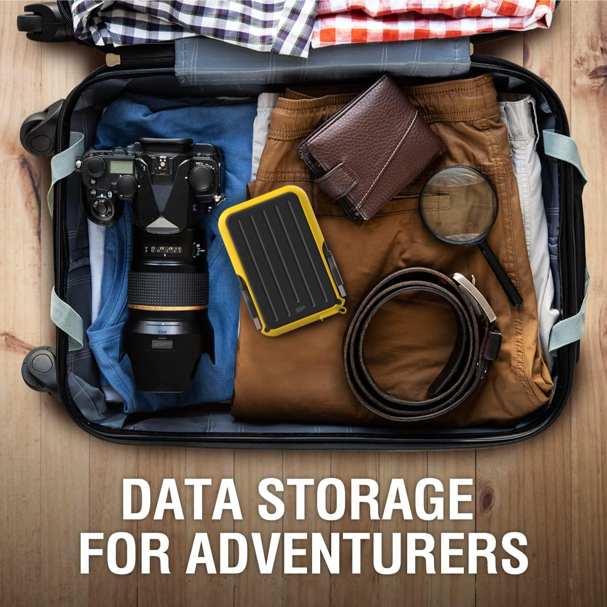 Silicon Power Armor A66 2TB Rugged External Hard Drive, Military-Grade Shockproof Water-Resistant USB 3.0 Portable HDD for PC Mac Laptop Computer - Yellow - Black, 1Tb image number 6