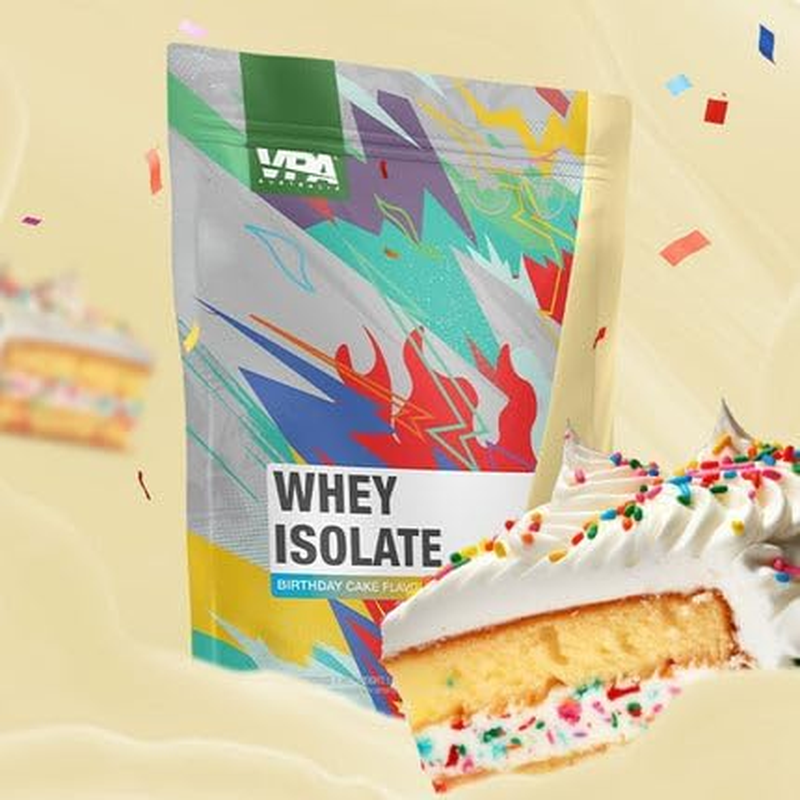 VPA &reg; Australia Premium Whey Protein Isolate 100% WPI, Birthday Cake, 1Kg