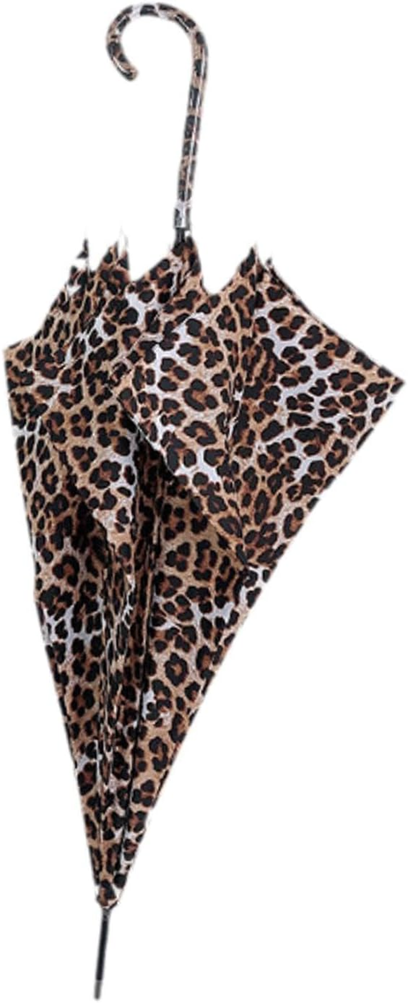 Travel Umbrella Stick Umbrella Strong Waterproof Leopard Print Portable Rain Umbrella Straight Umbrella for Outdoor Walking image number 3