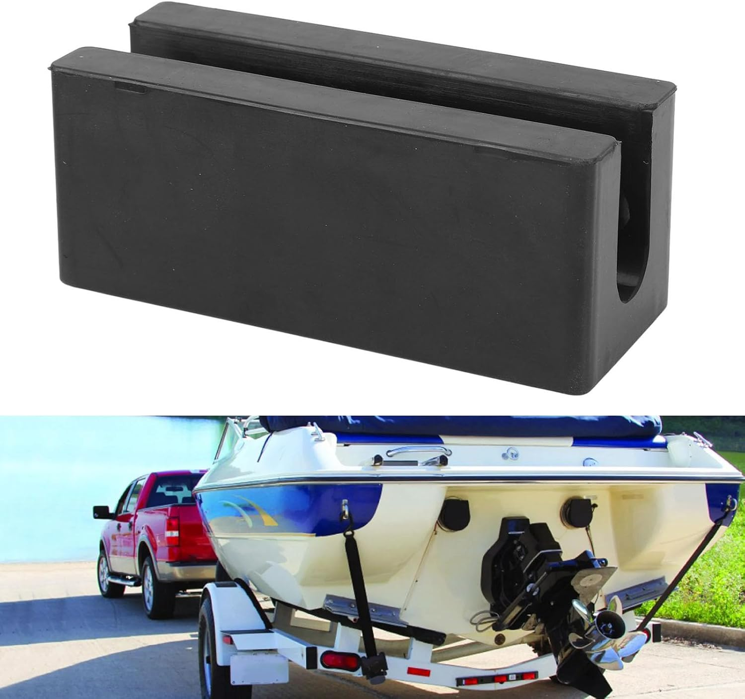 Boat Transom Saver, Rubber Boat Motor Engine Support for Outboards Motor, Outboard Motor Support, Boat Accessories, Transom Savers for Outboard Motor, Easy Installation image number 3