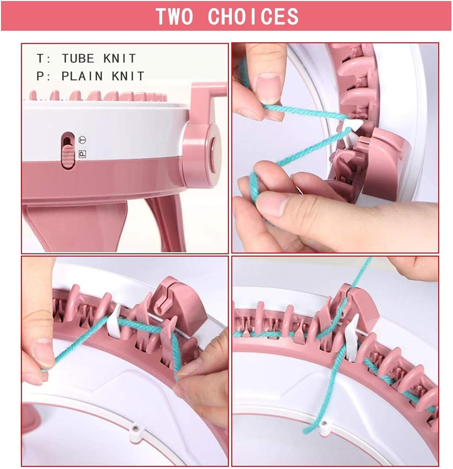 KELIOO Knitting Machine, 48 Needles Knitting Machine, Smart Weaving Loom round Knitting Machines with Row Counter for Adults or Kids,Diy Knit Loom Machine Kit for Hat, Scarves, Gloves, Socks image number 2