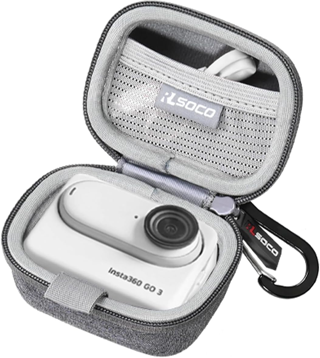 Case for INSTA360 GO3S/GO 3 Action Camera, Portable Travel Storage Case for Tiny Portable Vlogging Camera by Rlsoco-Black (Case Only)