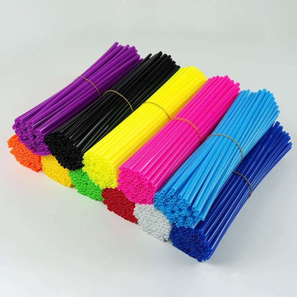 Teensery 72 Pcs Motorcycle Spoke Skins Wraps Colorful Bicycle Spoke Cover Coat Pipe Protector Bike Wheel Decoration, Assorted Color image number 4