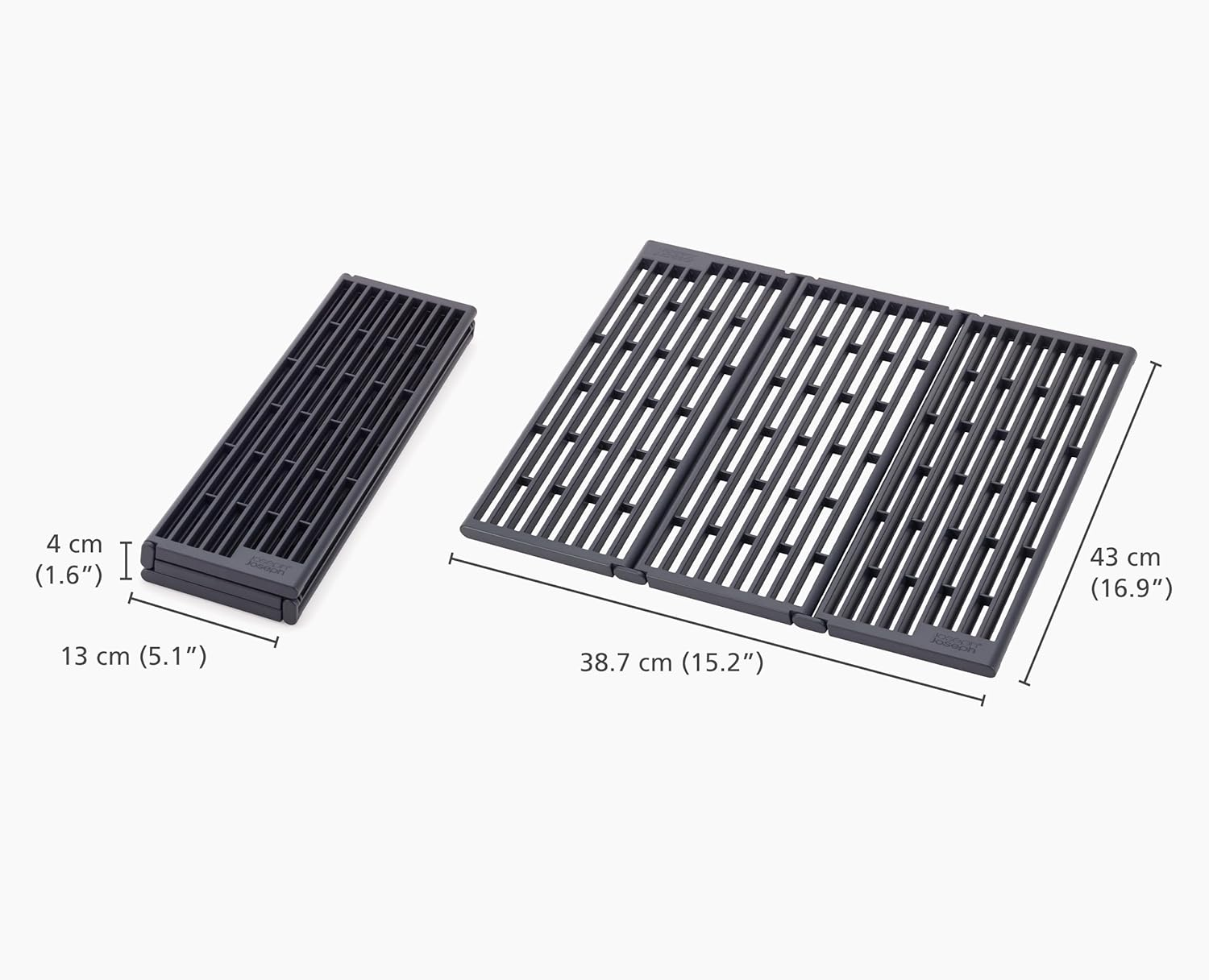 Joseph Joseph Platform Folding over Sink Drainer, Fits across Sink, save Worktop Space, Quick Draining and Fast Drying, Adjustable Folding Design, Non-Slip Feet, Space-Saving Storage image number 5