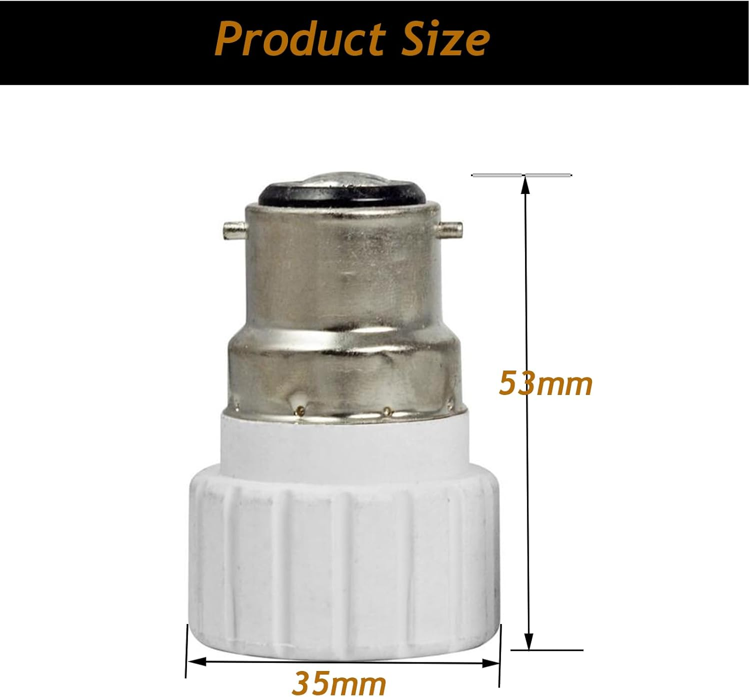 TWDRTDD B22 to GU10 Light Adapter, 3-Pack, Plastic+Ceramic+Metal, White, LED Compatible, Energy Efficient, Touch Control, Ceiling Mount, Indoor Use