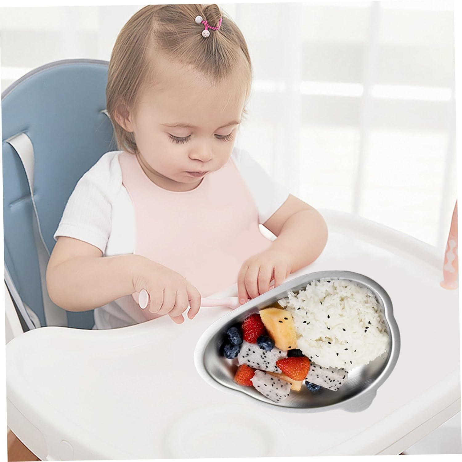 Whyzsjnclg Stainless Steel Duck-Shaped Plates for Kids, Playful & Functional, 7X6 Inch, 3Cm Thick, Microwave & Dishwasher Safe, Hand Wash Only image number 3