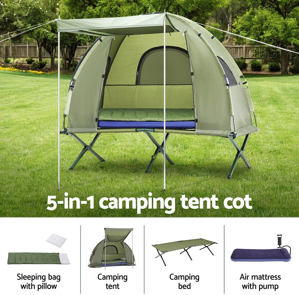 Weisshorn 5-In-1 Camping Tent Cot Mattress Fodable Camping Bed Outdoor Hiking image number 6