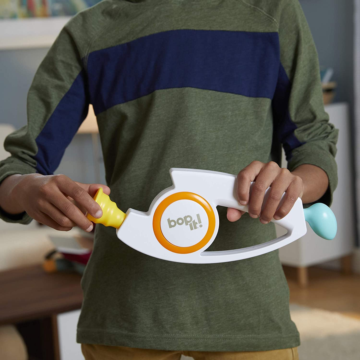 BOP IT - Classic Size - Bop It, Twist It and Pull It - in the Right Sequence - Electronic Family Memory Games and Toys for Kids, Boys and Girls - Ages 8+ image number 3