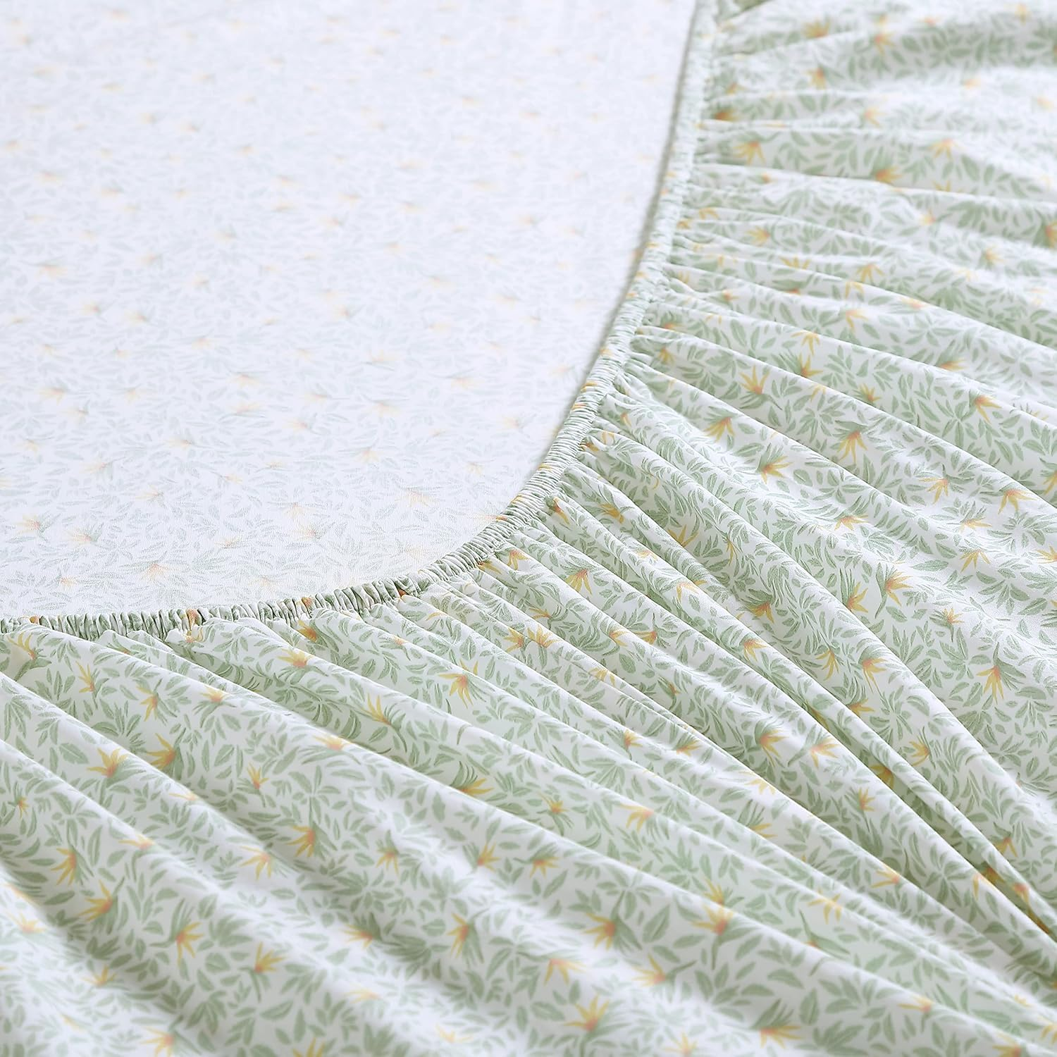 Tommy Bahama - Queen Sheets, Cotton Percale Bedding Set, Crisp & Cool, Stylish Home Decor (Crane Flower Green, Queen) image number 3