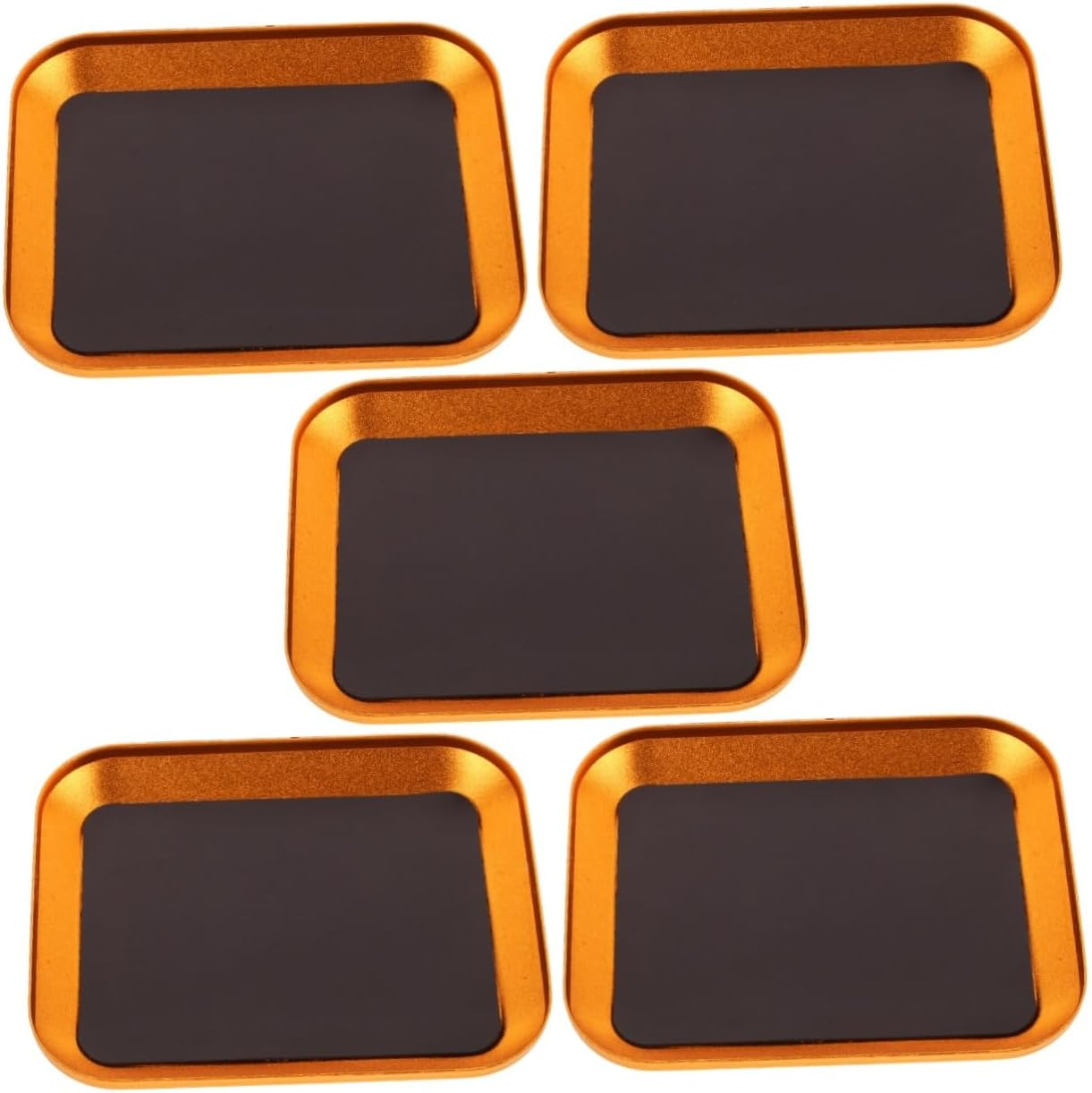 2 Pcs Aluminum Alloy RC Screw Tray, Golden Metal Parts Bowl for Model Airplane Repair, Nut and Gasket Storage Tool, Portable Screw Holder for Rc Repair Tool