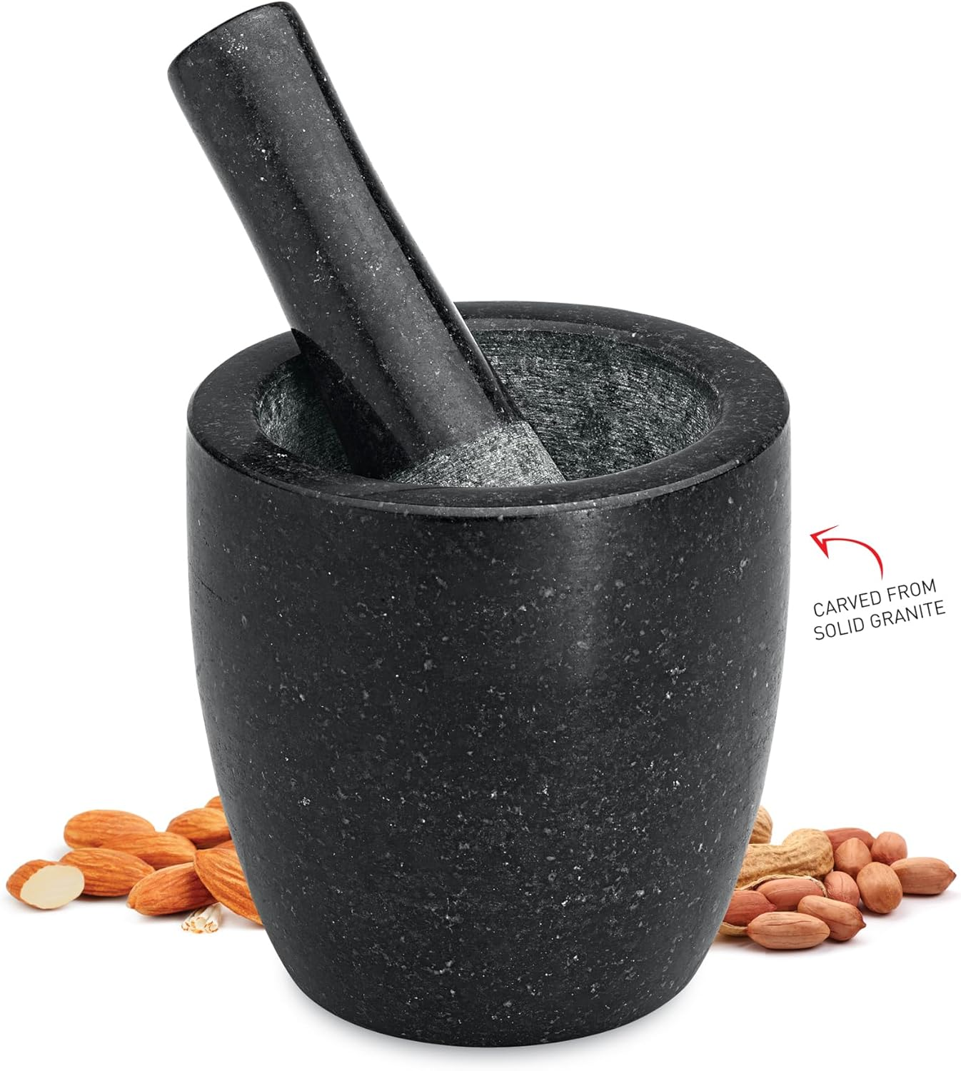Avanti Conical Mortar and Pestle, Black, 13 Cm Height image number 1