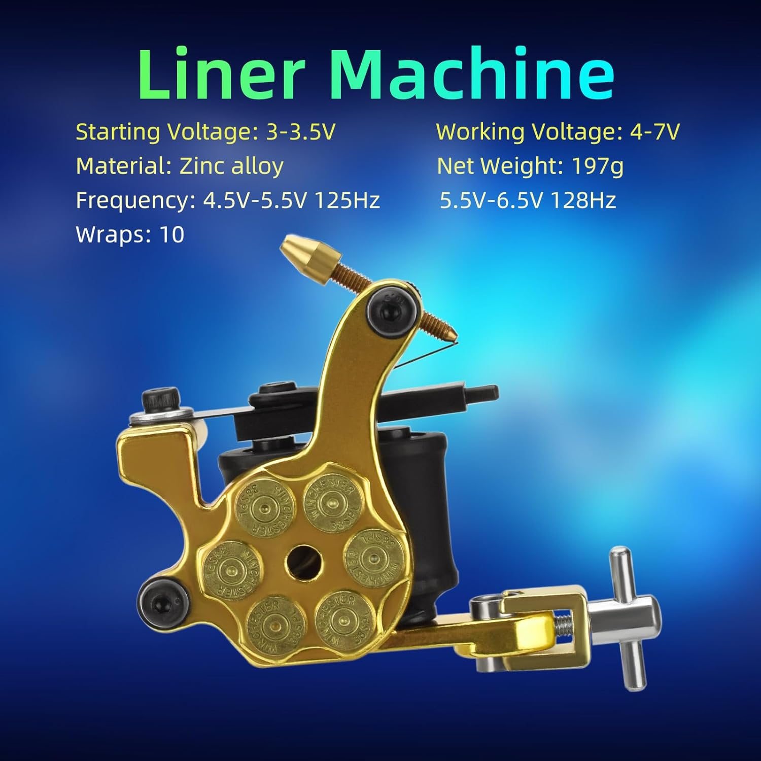 ATOMUS 10 Wrap Coil Tattoo Machine for Lining - Zinc Alloy Body Precision Tattoo Gun for Artists image number 1