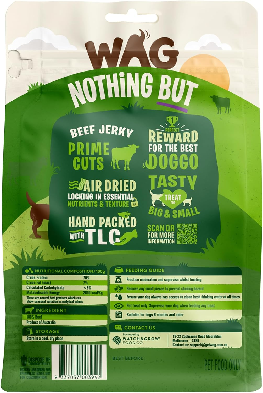 WAG Beef Jerky Dog Treat, 200G image number 6