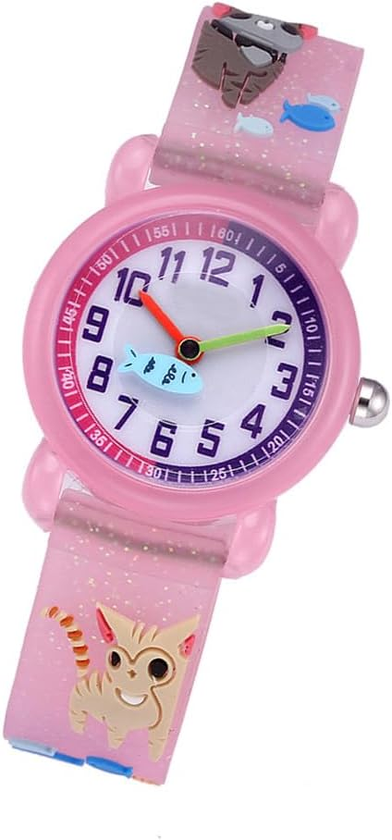 Gatuida 2Pcs Wrist Pink Kids Quartz Students Watches Cartoon image number 5