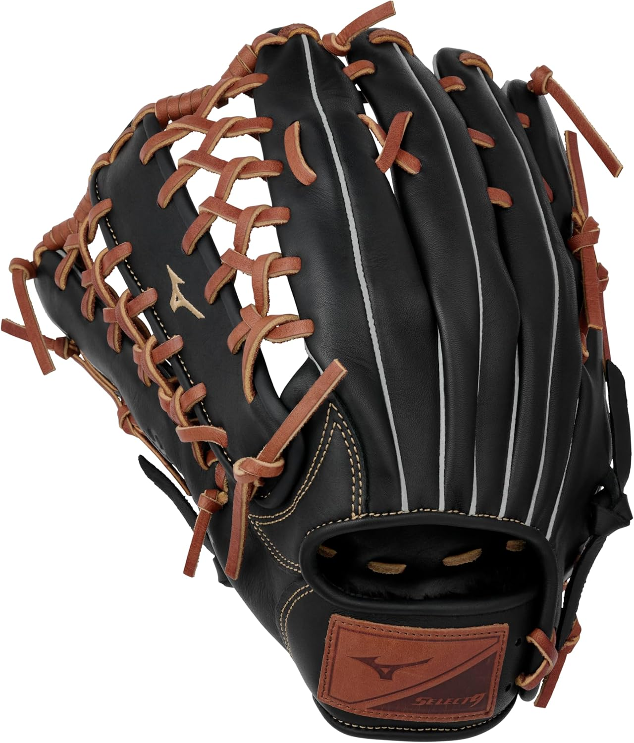 Mizuno Select 9 Baseball Glove Series - Arched Tartan Web - Black/Brown, Right Hand Throw image number 6
