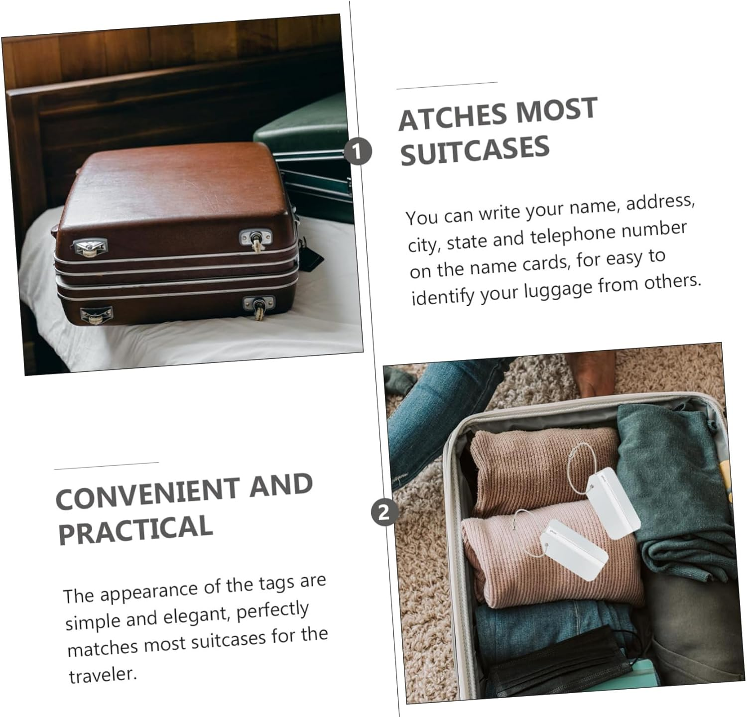 CLISPEED 6Pcs Luggage Tag Aluminum Alloy Travel Checked Boarding Suitcase Tag for Luggage Identification at Airport