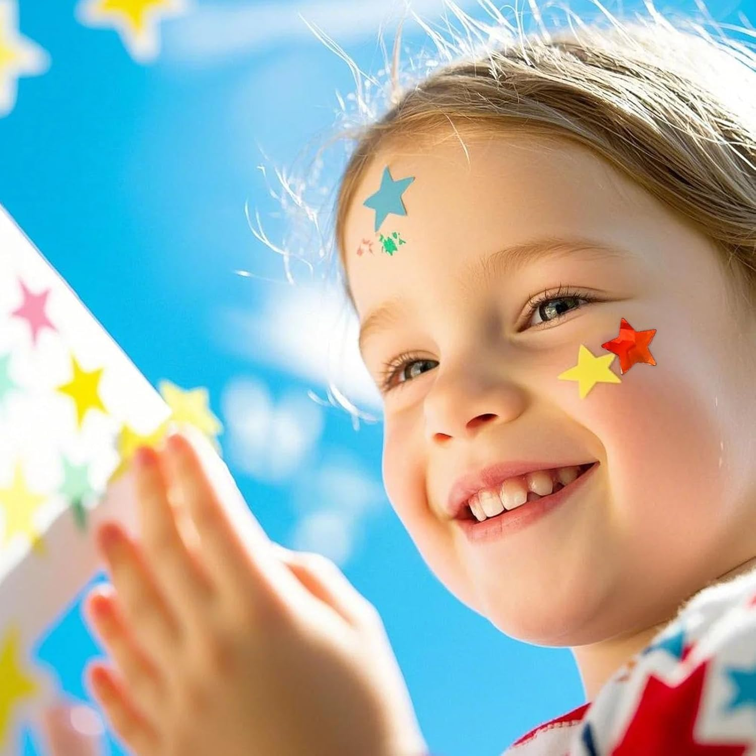 Fyvadio 2052 PCS Star Stickers for Reward, Small Sparkly Holographic Sticker for School Classroom Student Teacher Supplies Behavior Reward Chart and DIY Decoration image number 1