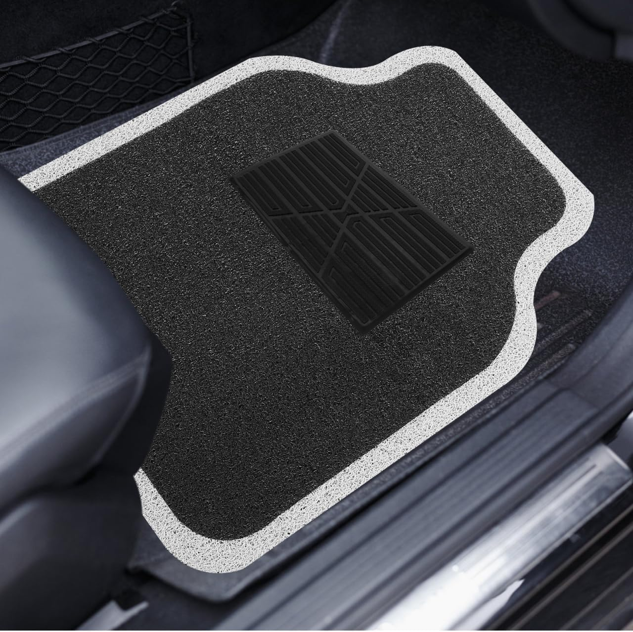 GLEAVI Black Rubber Car Floor Mat Patch - Wear-Resistant Carpet Protector, Anti-Slip Foot Pedal Pad for Safe Driving and Easy Maintenance image number 6