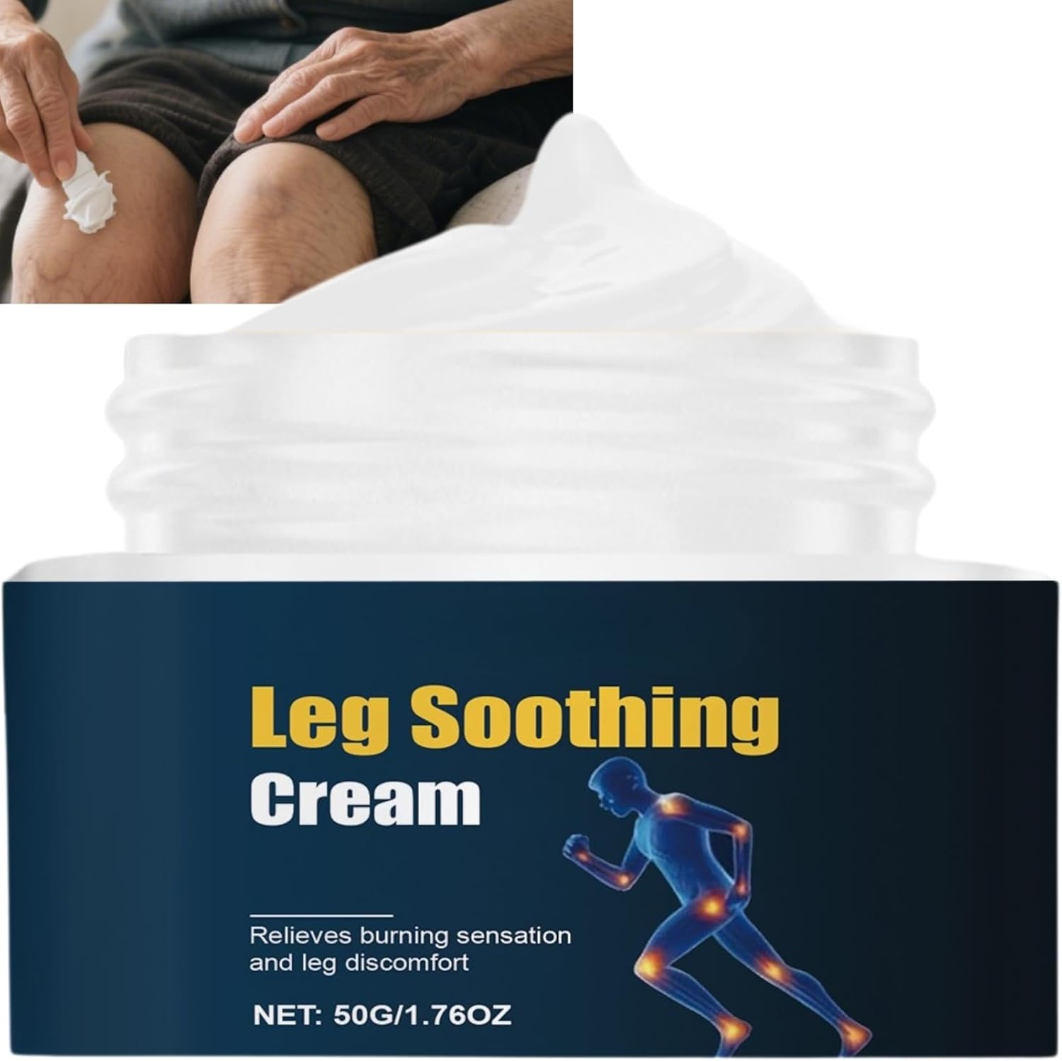 Soothing Leg Cream for Burning Sensation, Heavy & Tired Legs, Relaxing Cooling Gel for Discomfort, Moisturizing Daily Care for Long-Lasting Refreshing Comfort (2Pcs)