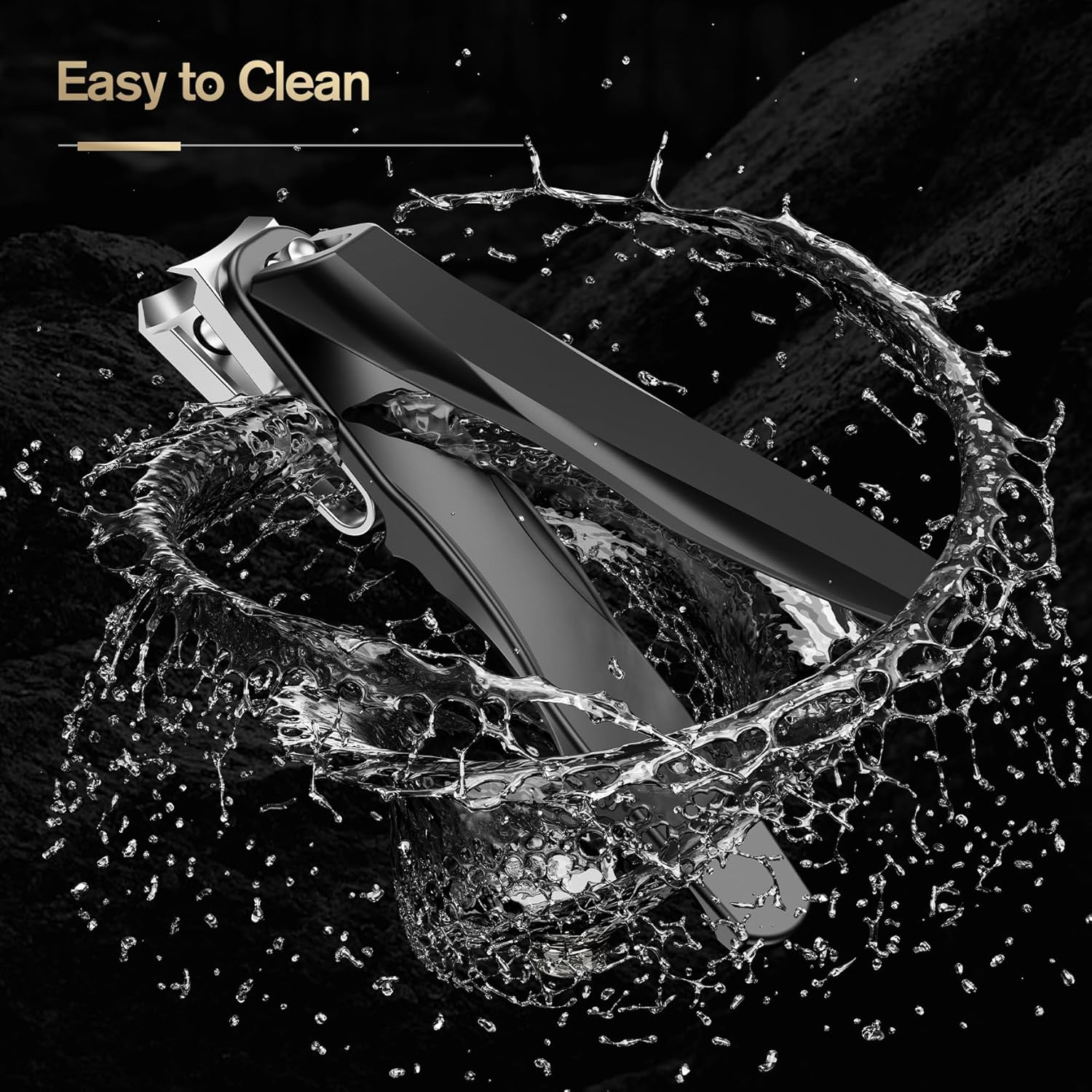 FERYES 360&deg; Rotating Nail Clippers for Seniors, Long Handle Fingernail Clippers for Men and Women, Ergonomic EZ Grip Toenail Clippers for Thick Nails image number 5