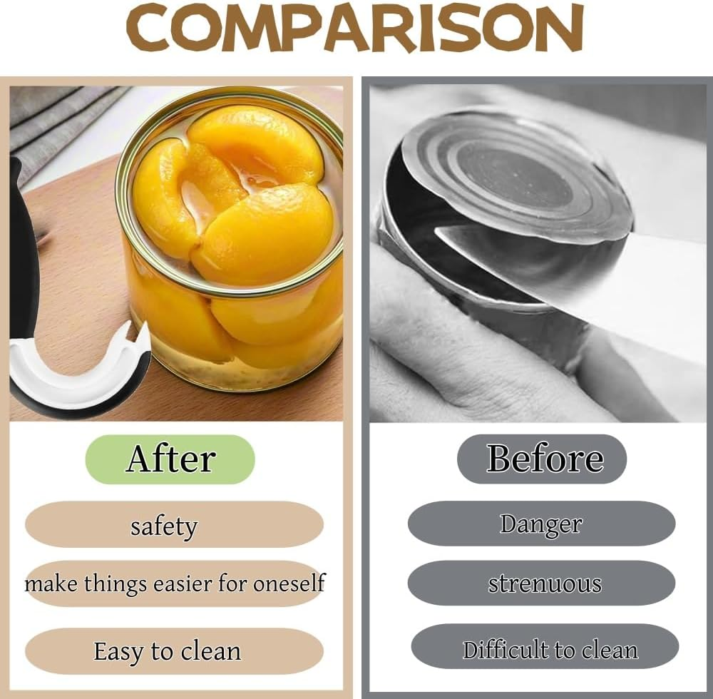 2 Pcs Ring Pull Can Opener Set,Multifunction Ring Pull Grip Grab Twist,Manual Easy Bottle Opener Hook Shape Kitchen Utensils Bottle Tool image number 5