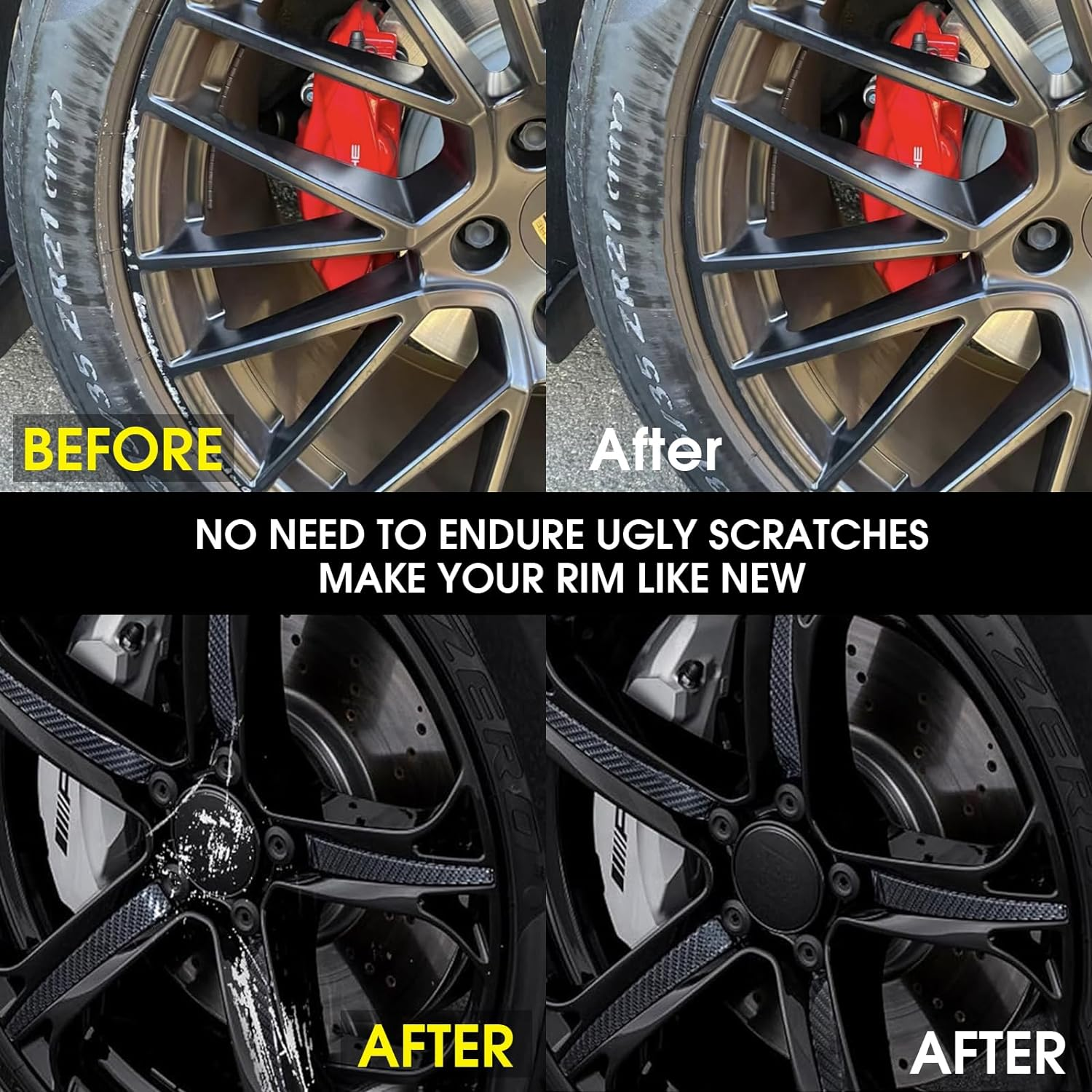 Silver Rim Touch up Paint, Car Wheel Repair Kit for Curb Rash, Quick and Easy Scratch Repair, Universal Color Silver Paint image number 6