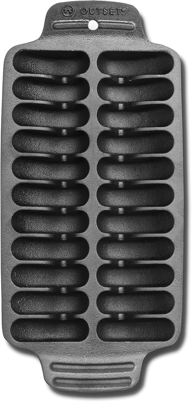 Outset 76375 Shrimp Cast Iron Grill and Serving Pan, Black image number 5