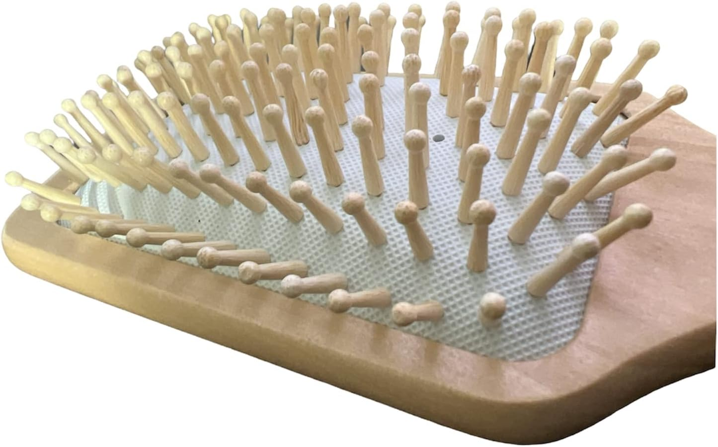 LUTTMANN&reg; Wigs Hair Replacement Second Hair Paddle Brush for Real Hair Wigs and Hairpieces - Wooden Brush with Bamboo Wooden Bristles Ensure Beautiful Nourished Hair image number 1