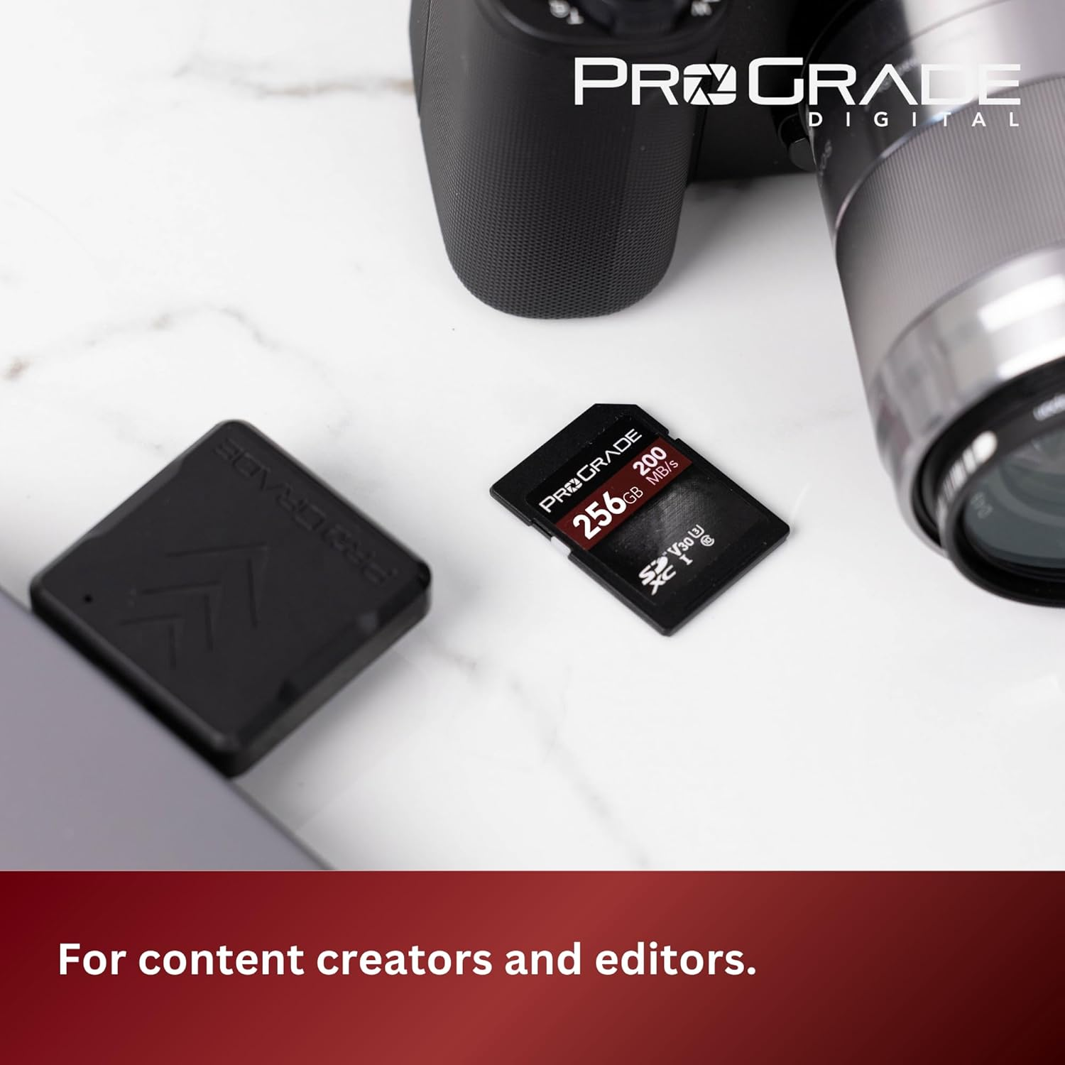 Prograde Digital SD UHS-I (256GB) Card V30 &ndash; up to 200Mb/S Read Speed | for Professional Vloggers, Filmmakers, Photographers & Content Curators image number 1