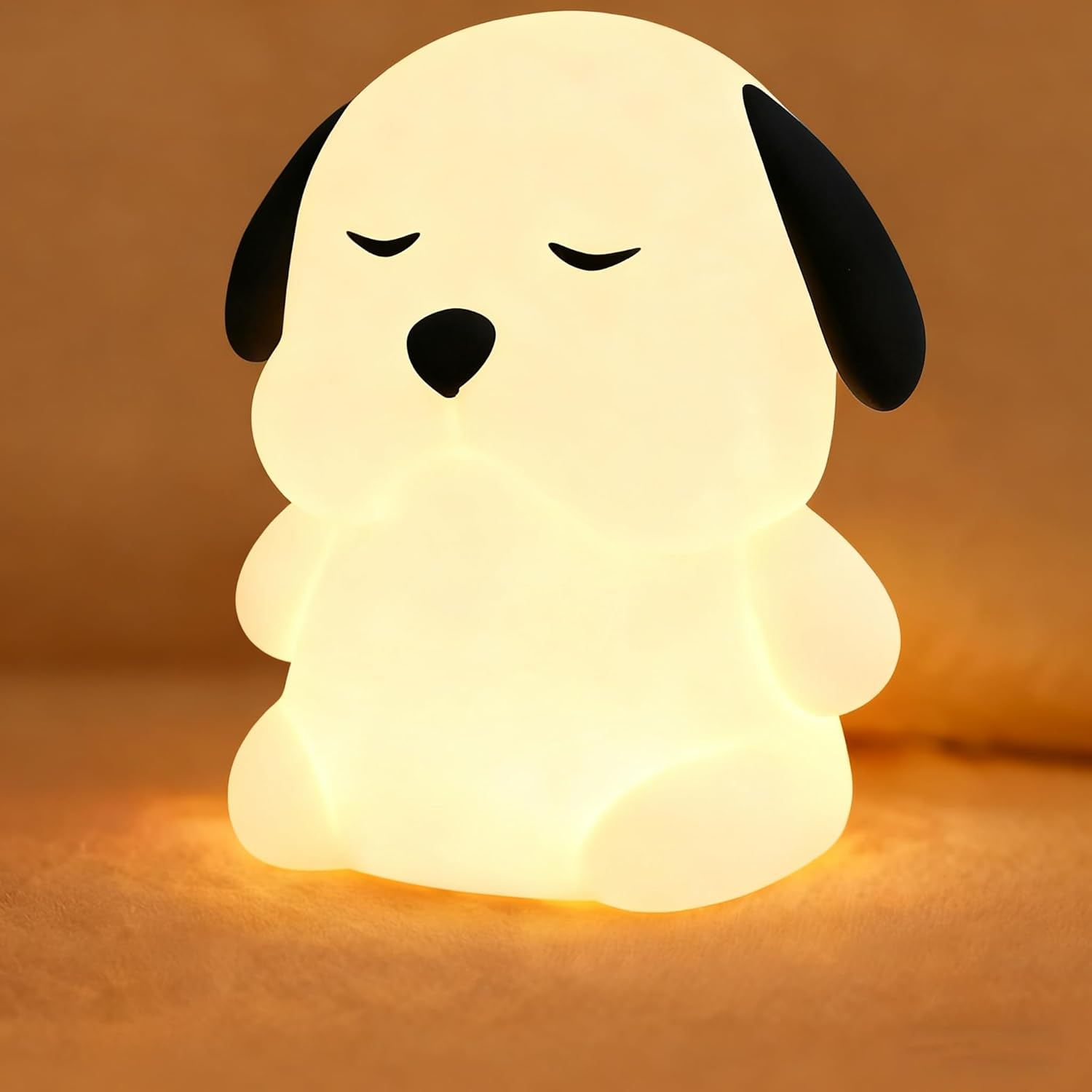 Dog Night Light, Cute Animal Soft Silicone LED Touch Lamp with Dimmable and Timer, Portable Rechargeable Nursery Toddler Feeding Room Bedside Decor Best Birthday Gifts for Baby Girls Boys Women image number 4