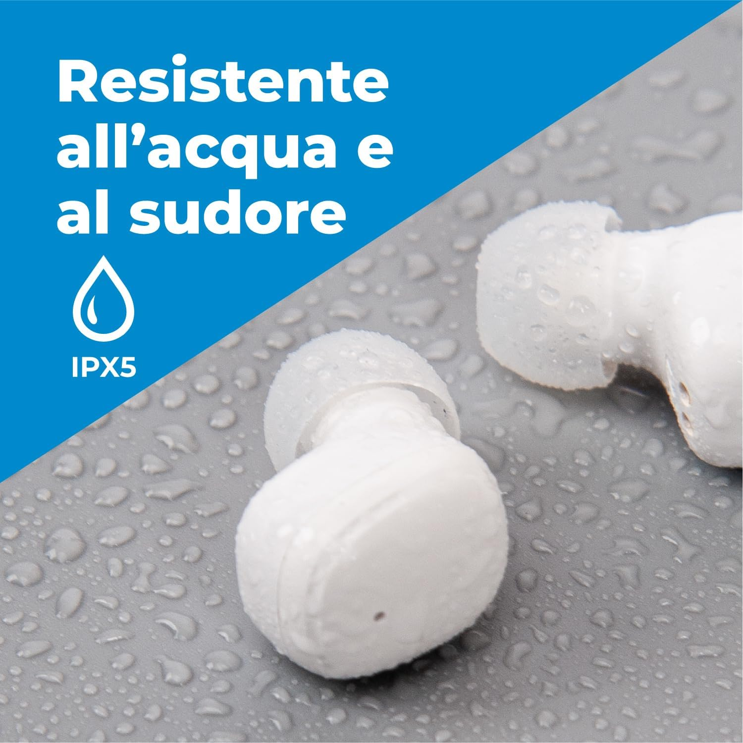 Vultech DRIP Bluetooth 5.4 Headphones, Wireless In-Ear Headphones with Microphone, 14 Hours Total, Touch Control, USB-C Charging, Siri/Google Voice Assistant, Balanced Sound, Android/Ios, White