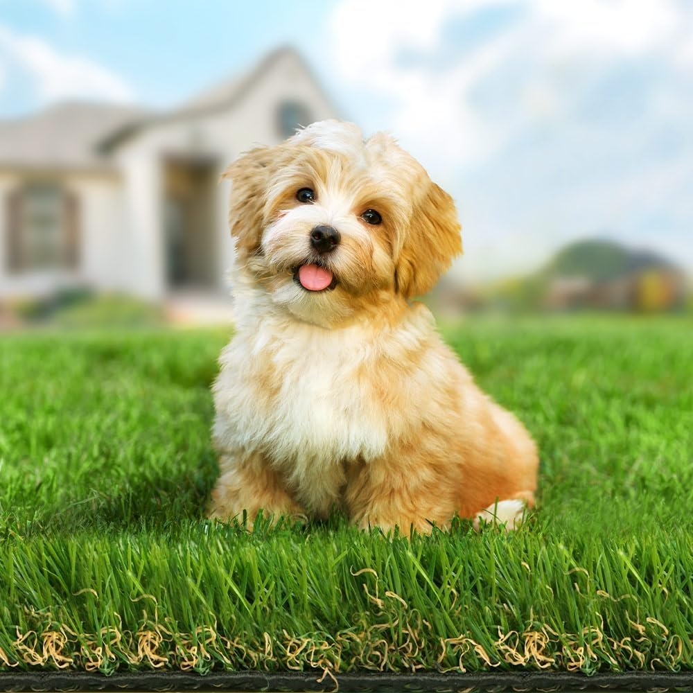 OTANIC Artificial Grass 10 SQM Roll 2X5M Synthetic Turf Gloss Finished 35Mm Pile Height Fake Yarn Lawn Plant Rug with Drainage 4-Tone Colour for Outdoor Indoor Garden Backyard image number 3