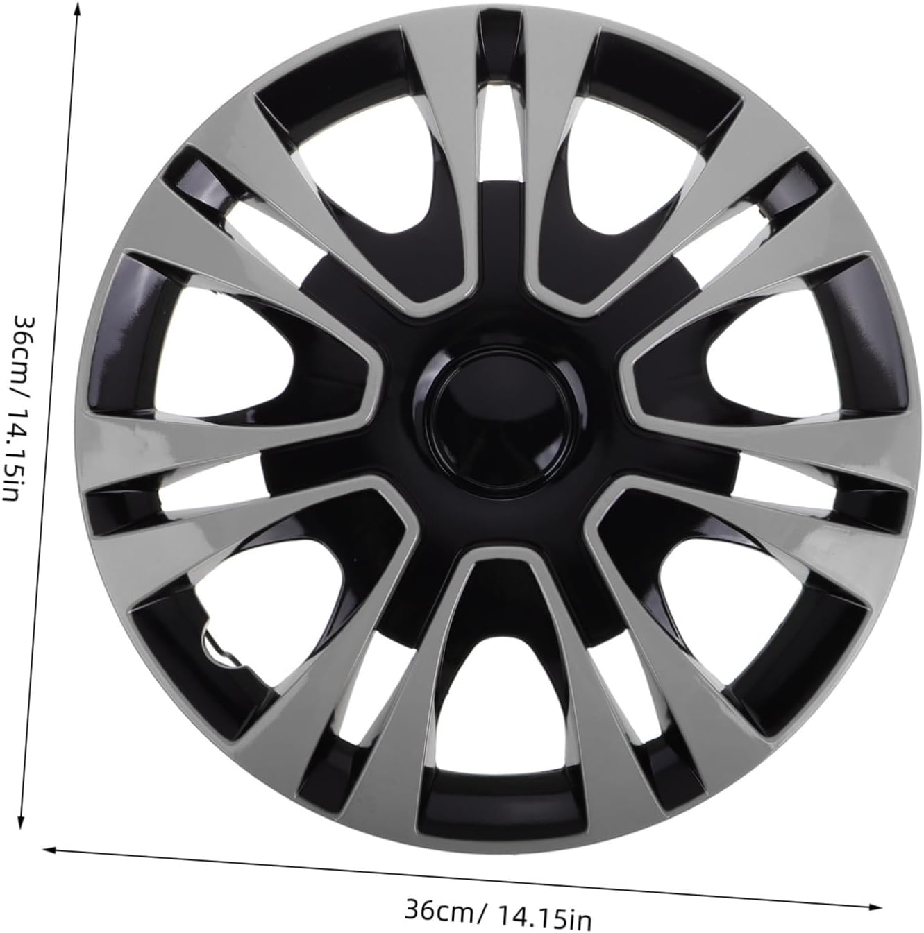 FELTECHELECTR 13 Inch Wheel Hub Covers Universal Fit Silver PP Rim Caps Easy Install Water Splash Guard Car Wheel Decorative Accessories image number 6