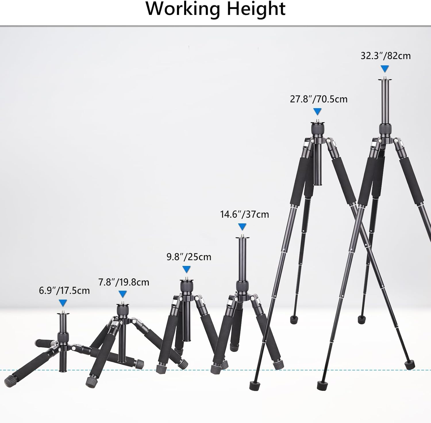 32.3" / 82Cm Mini Desktop Tripod, ARTCISE Portable Compact Desktop Mini Tripod for DSLR Camera Mobile Phone image number 4