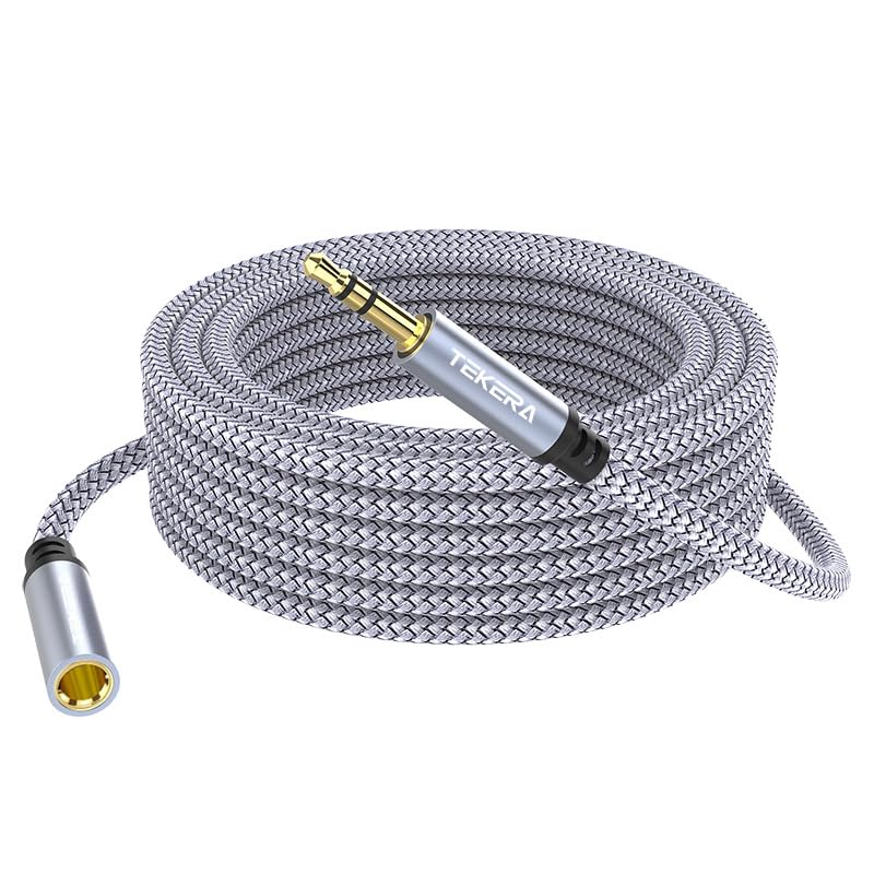 TEKERA 3.5Mm Headphone Extension Cable 1M, TRS Male to Female Stereo AUX Audio Cable, Hi-Fi Jack Extender with Nylon Braided Jacket, Compatible with Headphones, Car Stereo, Speakers, Laptops (3FT/1M) image number 1