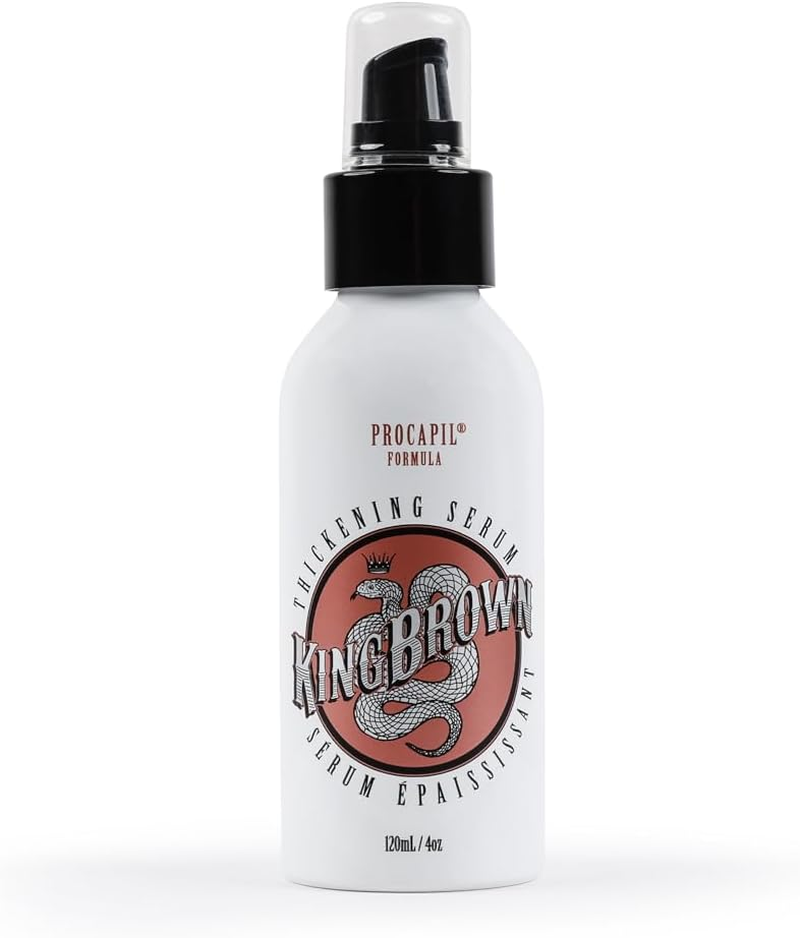 King Brown 2 Step Thickening System - Hair Loss Prevention Shampoo and Serum, Helps Block DHT Absorbtion, Improves Microcirculation, Aids in Retention of Hair, 2 in 1 Kit. image number 4