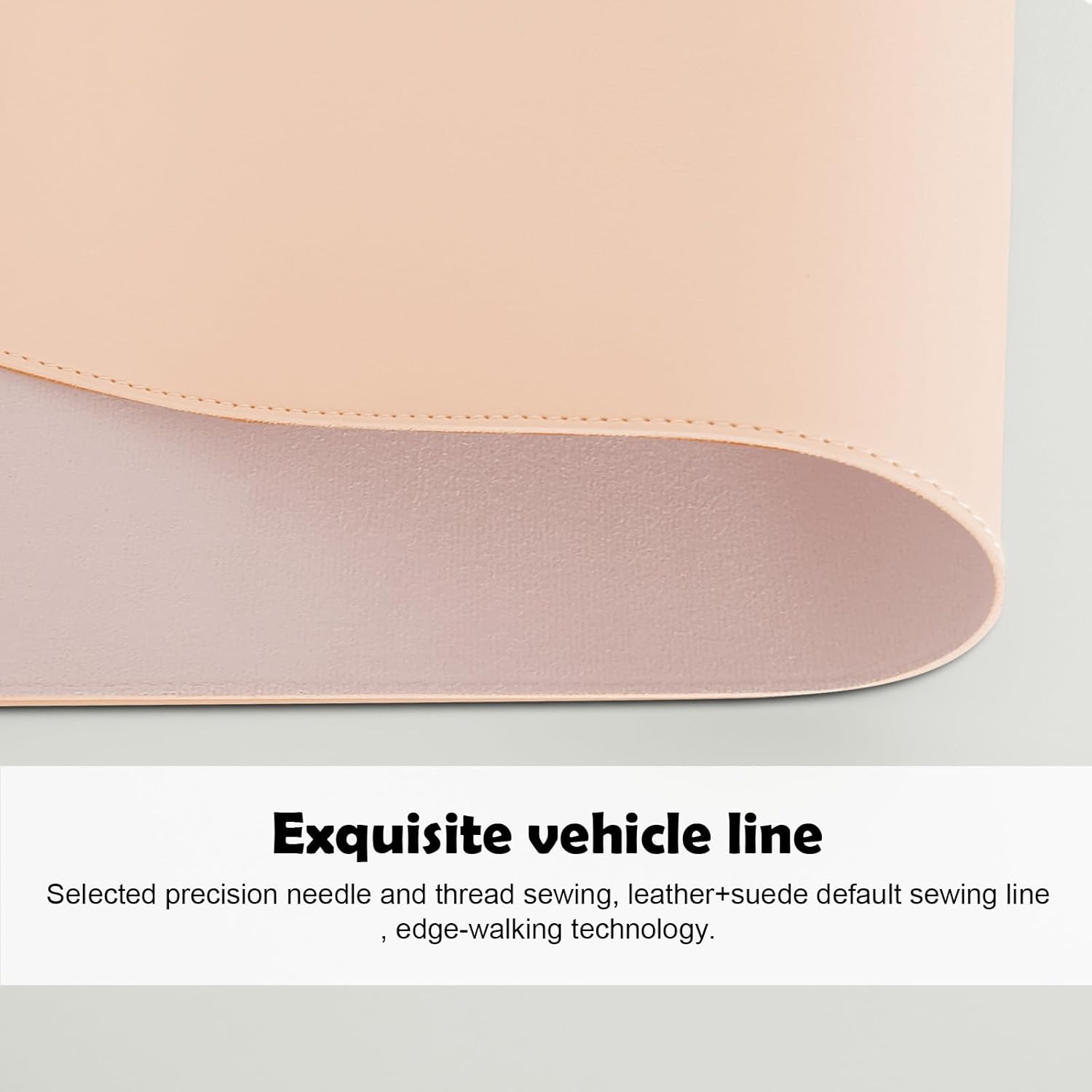 DAWNTREES 100X40Cm Leather Desk Pad Protector,Mouse Pad,Office Desk Mat, Non-Slip PU Leather Desk Blotter,Laptop Desk Pad,Waterproof Desk Writing Pad for Office and Home (Pink,100X40Cm) image number 2