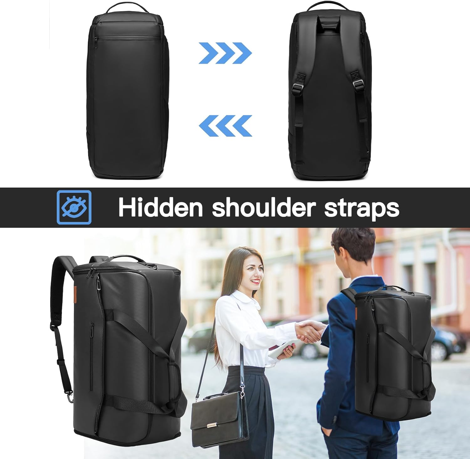 Garment Bags for Travel,Carry on Suit Bags for Men Travel,Garment Bag with Shoe Compartment,2 in 1 Waterproof Convertible Garment Bag with Shoulder Strap, Black - Pink image number 7