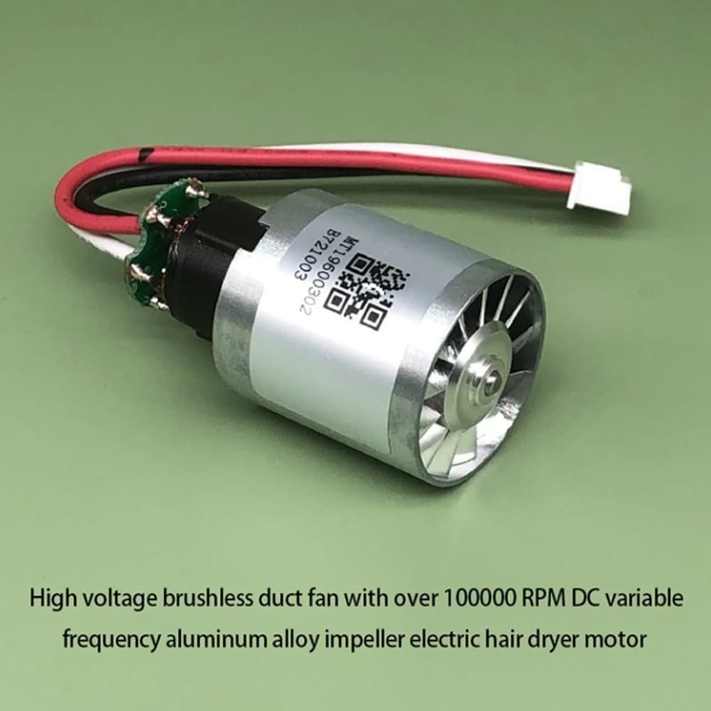 Peakloong 110V High-Speed Hair Dryer Brushless Motor Mini Three-Phase Brushless Blower with CNC Aluminum Alloy Impeller image number 2