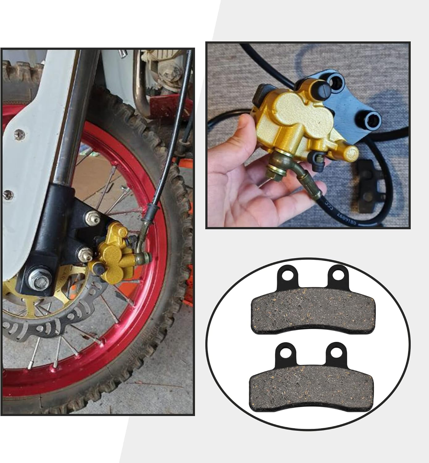 GOOFIT Disc Brake Pad Shoe Set for 110Cc 125Cc Taotao Roketa Honda Apollo Dirt Bike Pit Bike image number 5
