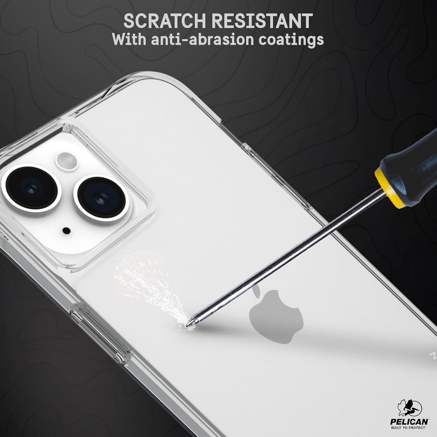 Pelican Ranger Series - Iphone 15 plus Case 6.7' [Wireless Charging Compatible] [Anti-Yellow] Protective Phone Case with Anti-Scratch Tech [12Ft Mil-Grade Drop Protection] 15 plus Cover - Clear