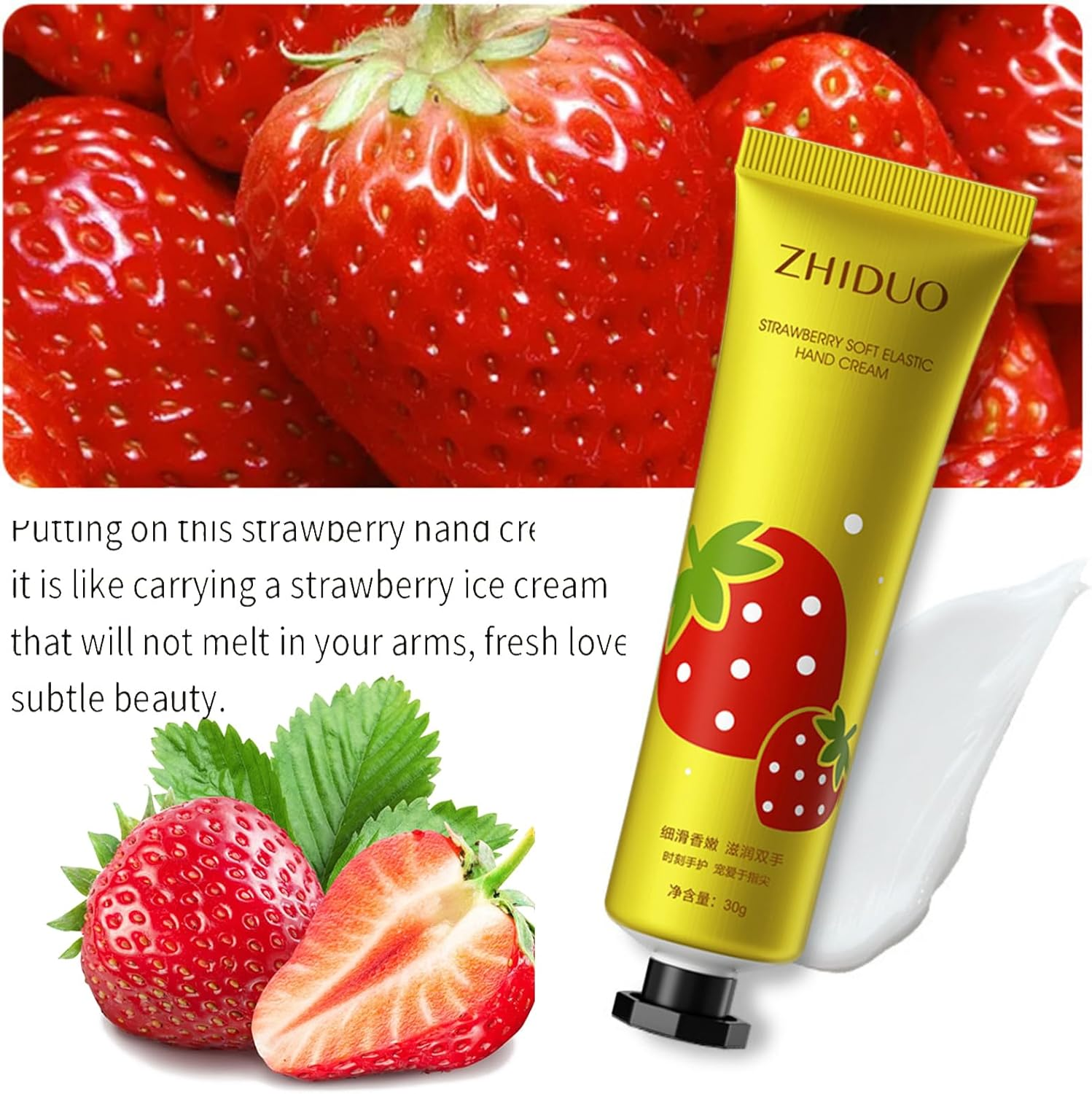 Hand Cream Gift Set, Moisturizing Hand Cream Sets for Very Dry Hands, Nourishing Non-Greasy Natural Fruit Flowers Fragrance Multipack Hand Care Lotion Hand Cream Gift for Women (4PCS)