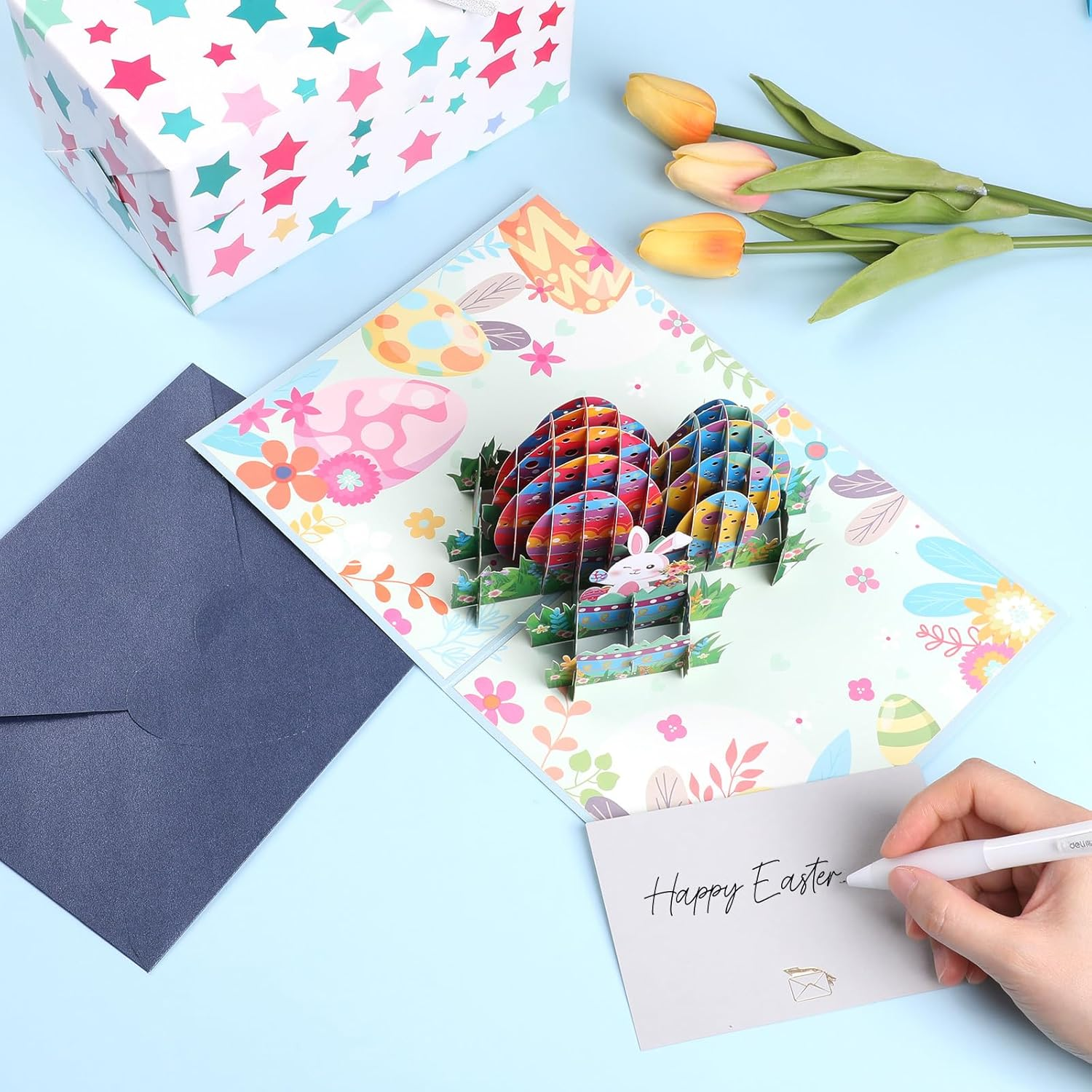 WD&CD Easter Day Card, 3D Greeting Happy Easter Card, Pop up Card Congratulation Card for Easter Sunday Card, Best Easter for Friends Husband Wife Mother Father Children Boys Girls, Color 2 image number 5
