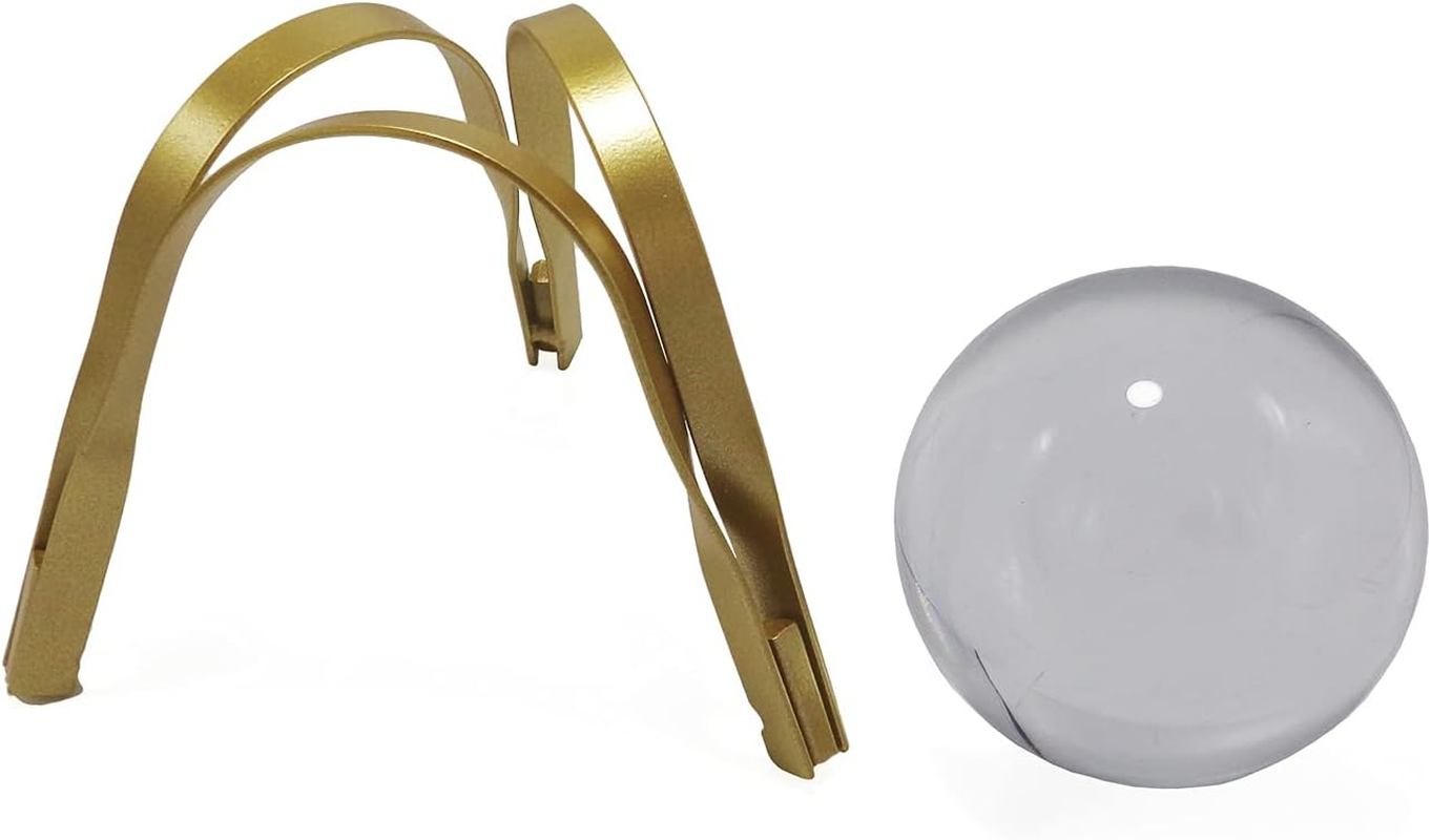 E-Isata Modern Abstract Art Crystal Ball with Gold Iron Stand Decorative Ornaments for Living Room Bedroom TV Cabinet Crafts Gifts Office Home Decor (Arch) image number 1