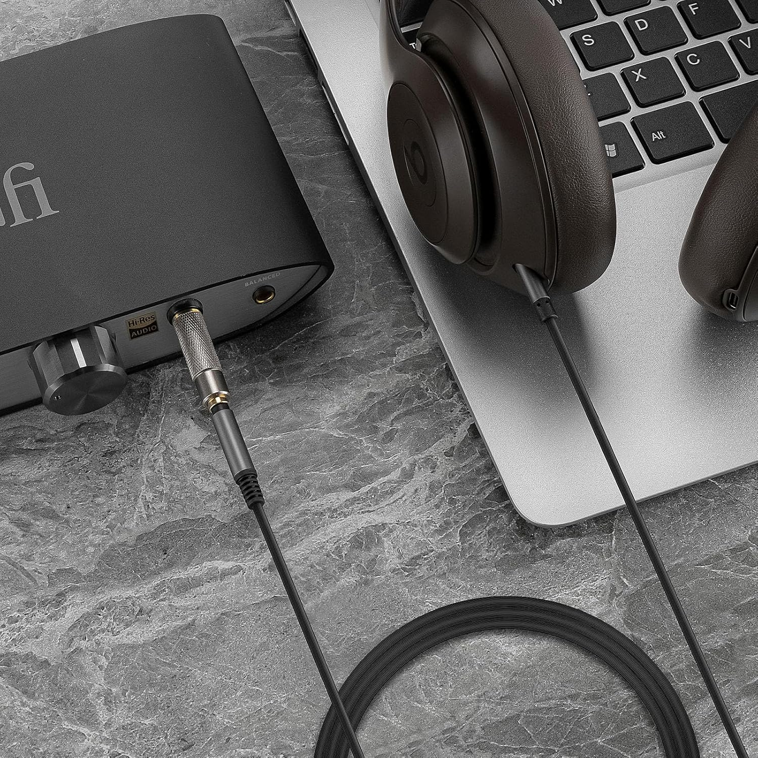 Geekria Audio Cable Compatible with Beats Studio Pro, Solo 4, Solo 3, Solo 2, Solo, Studio 3, Studio 2, Studio, Pro, Mixr Headphones Cable, 1/8" (3.5Mm) to 3.5Mm Replacement Stereo Cord (4Ft/1.2M) image number 4