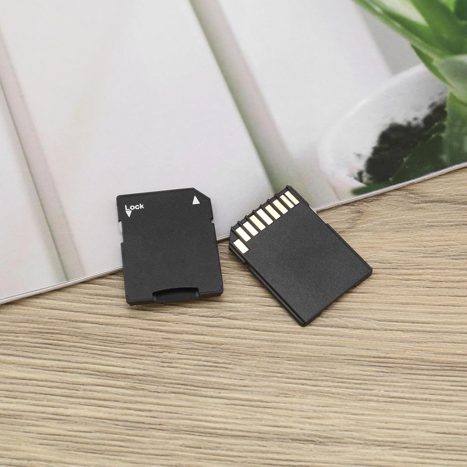2Pcs Micro SD Card to SD Card Adapter TF Card Micro SDHC to SD SDHC Adapter Suitable for Digital Cameras Computers SD Card Supported Device Storage Card Black image number 4