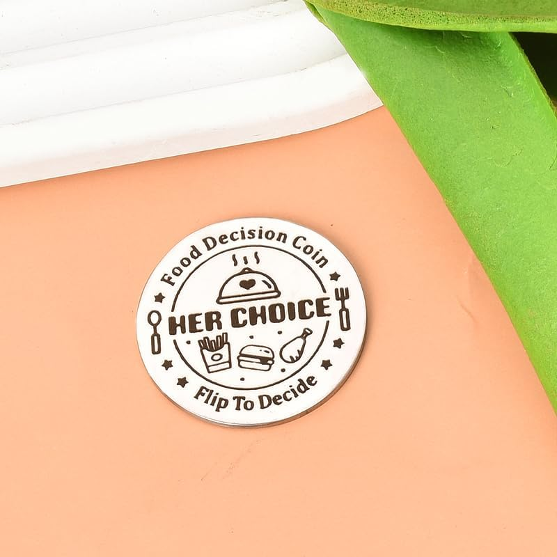 Valentines Day Gifts for Boyfriend Girlfriend Creative Date Night Game Couples Anniversary Engagement Wedding Gifts for Him and Her Choice His Choice Food Decision Coin for Husband Wife