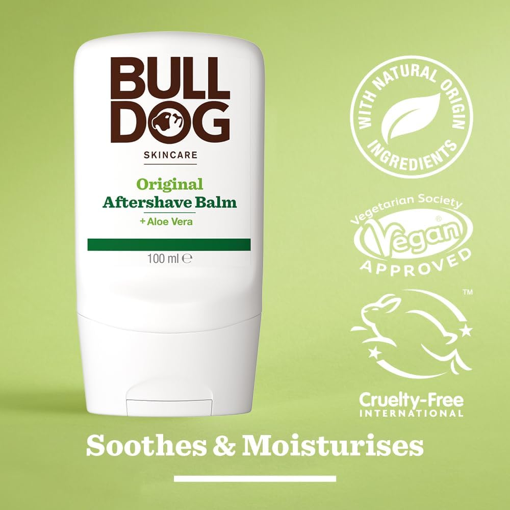 Bulldog Original after Shave Balm 100 Ml | Smooth & Comfortable Shave | Aloe Vera | Lightweight and Non-Greasy Formula | Skin Moisturiser | image number 1