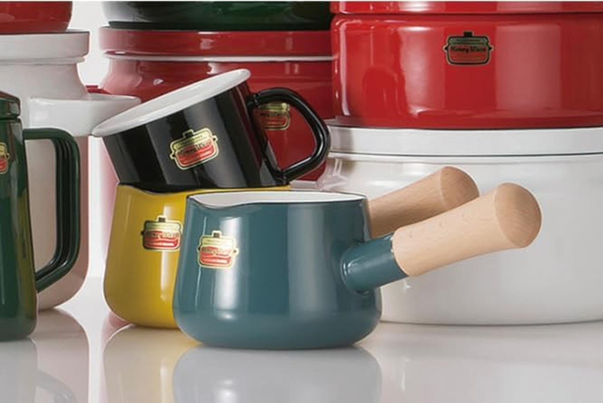 Fuji Hollow Painted Milk Pan, Smoke Blue, 4.7 Inches (12 Cm), Solid SD-12M SB image number 5