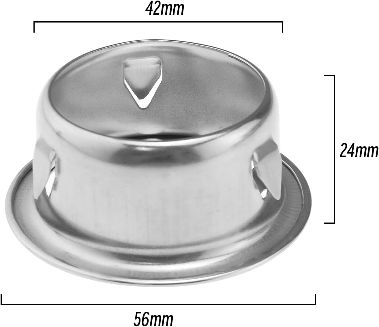 Be in Your Mind 2Pcs 50 Flat Mouth Floor Drain Stainless Steel Floor Drain Drain Mesh Cover round Drain Sink for Outdoor Drainage Pipes Rooftops Kitchens Bathrooms Garages image number 6